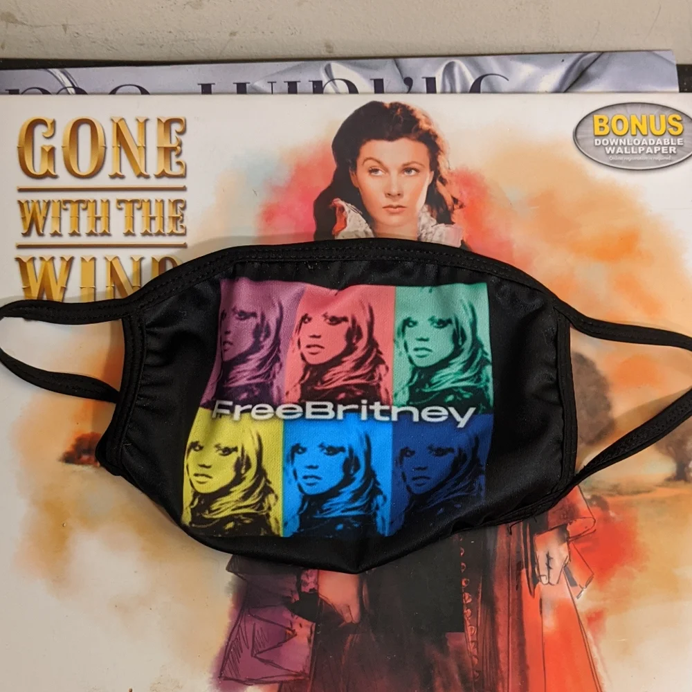 SALE Free Britney Spears Multicolor Portrait Face Mask #FreeBritney
